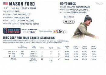 2023 Disc Golf Pro Tour - Silver #MPO22 Mason Ford Back